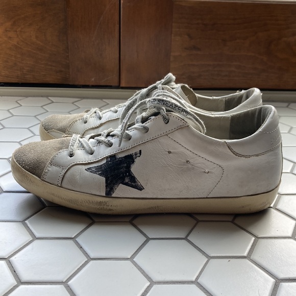 Golden Goose Striped Leather and Suede Sneakers - Picture 4 of 6